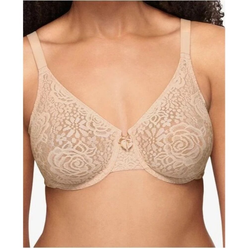 Wacoal 851205 Halo Lace Molded Underwire Convertible Bra 36C Natural Nude NWT